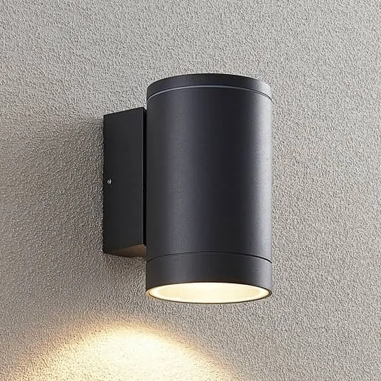 Lucande Thomke Außen Wandleuchte Wandleuchte Lampe Leuchte 1 Flammig Dunkelgrau B-Ware