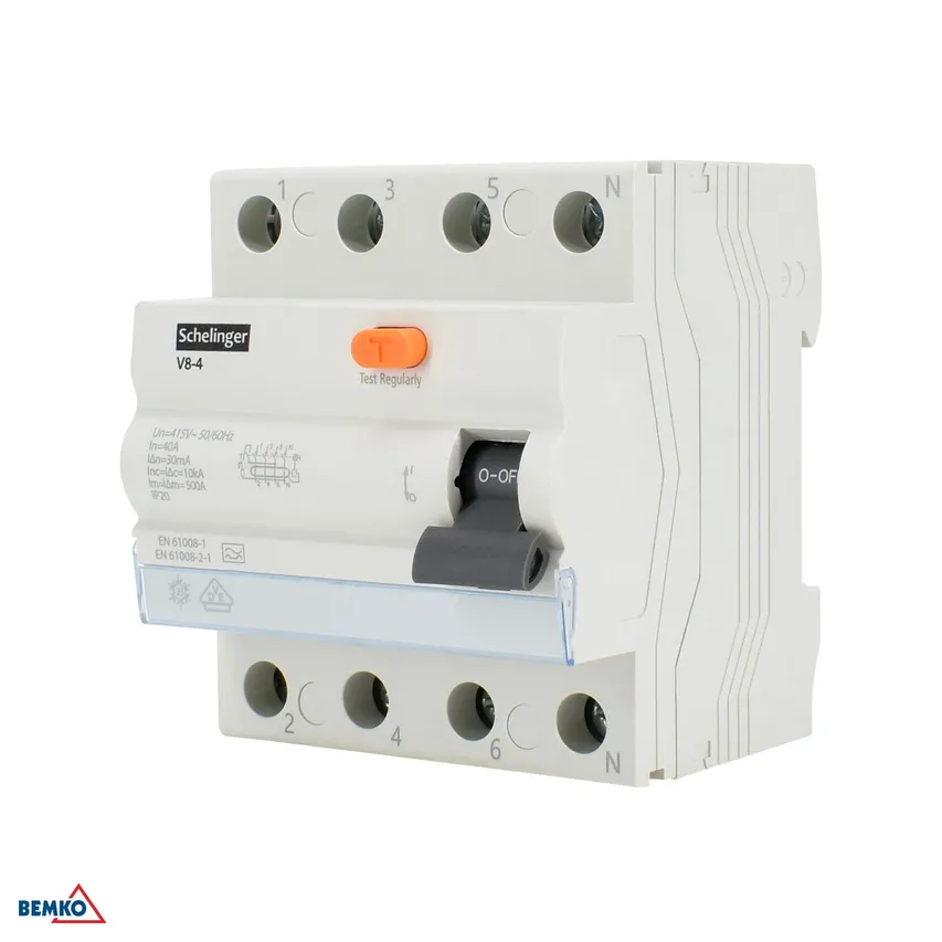 FI-Schalter A 4P 63A 30mA 10kA VDE Schelinger