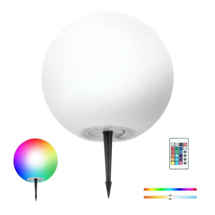 Solar LED GARTENKUGEL 40cm 3000K+RGB Gartenlampe Kobi