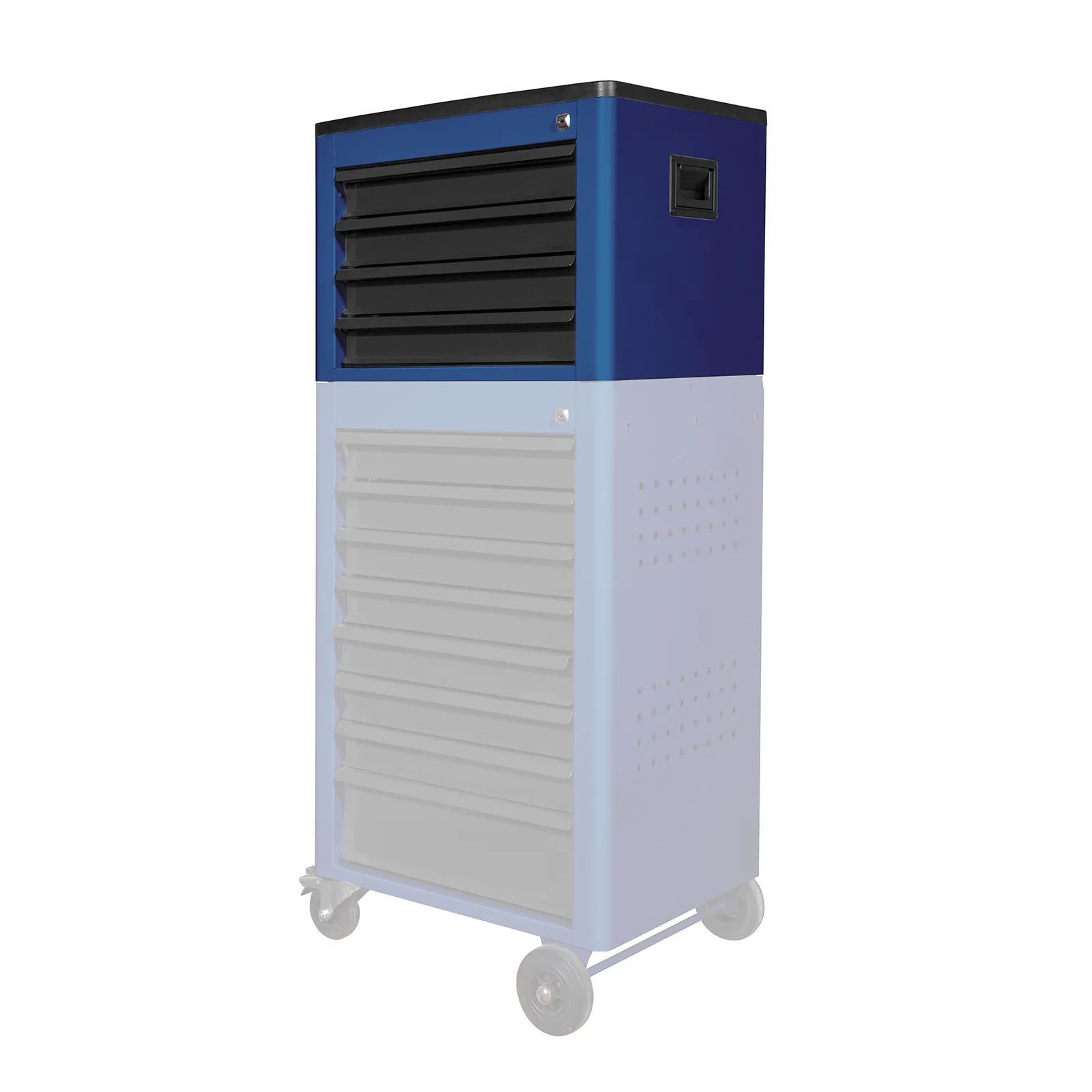 Werkzeugtruhe für Werkstattwagen Cheetah | 4 Schubladen | HxBxT 45x40x44cm | Enzianblau